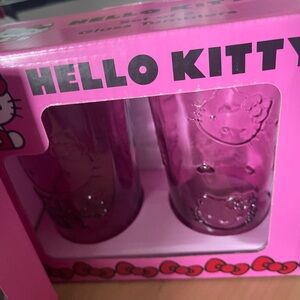 Glass hello kitty cups